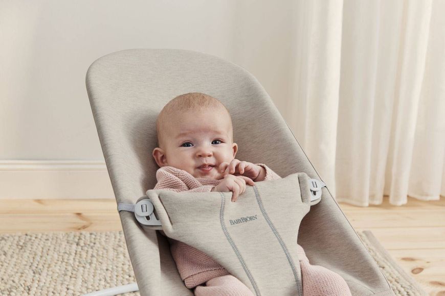 Шезлонг BabyBjorn Bliss 3D Jerse (rama Light Grey) + Toy Googly Eyes Pastels 2326269293 фото