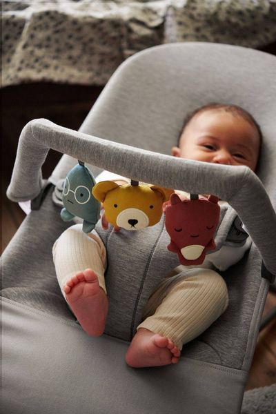 Шезлонг BabyBjorn Bliss 3D Jerse (rama Light Grey) + Toy Soft Friends 2326339226 фото