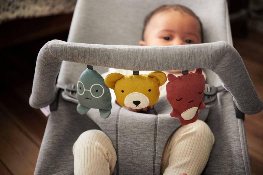 Шезлонг BabyBjorn Bliss 3D Jerse (rama Light Grey) + Toy Soft Friends 2326339226 фото